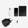Ładowarka sieciowa  2x USB-A, 10.5W, czarna